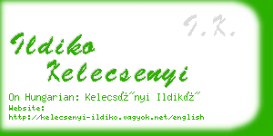 ildiko kelecsenyi business card